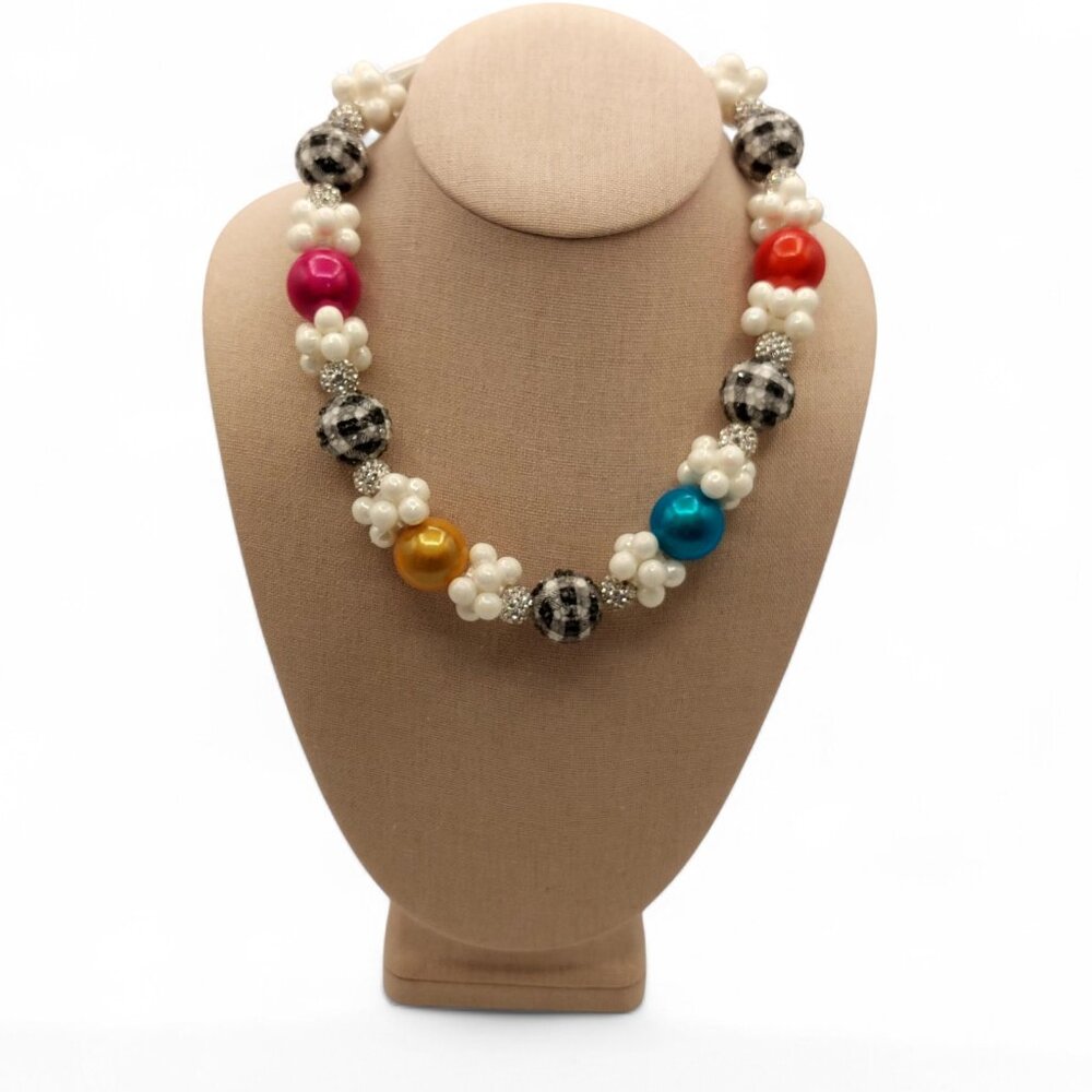 Carole Spilberg Rainbow Pop-Art Statement Necklace | Y2K